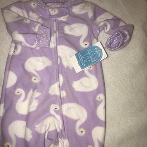 NWt carters Purple swan sleeper pjs 3 m OR 9 M